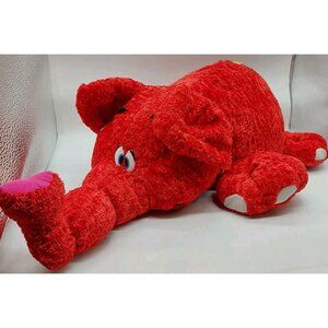 Elephant Plush Stuffed Animal 22" Valentines Classic Toy Co Red Pink White
